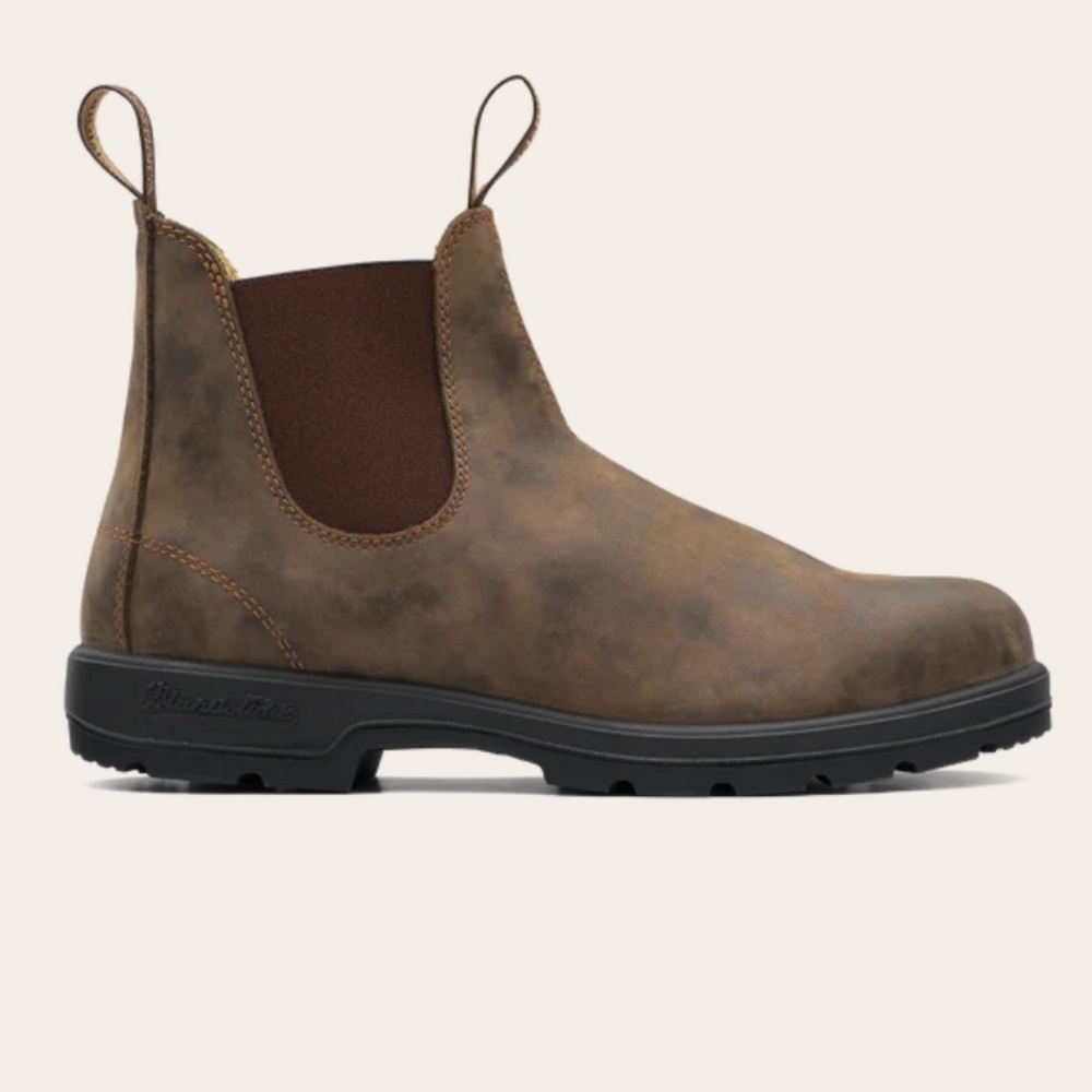 Blundstone 585 Rustic Brown Chelsea Boots with Elastic sided boot lined